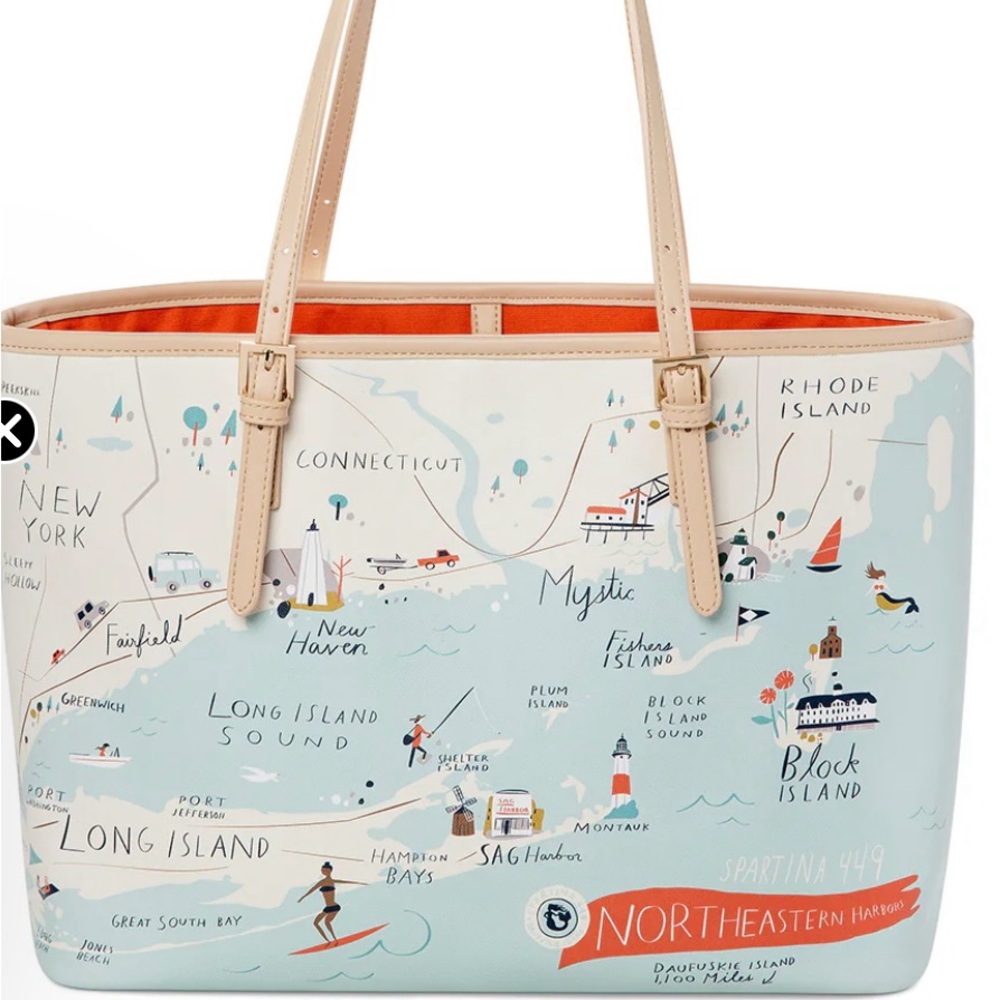 Spartina 449 NE Harbors Tote. Perfect for shopping or relaxing on the beach! - Picture 2 of 4